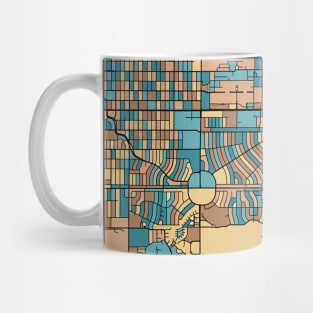 Aurora Map Pattern in Mid Century Pastel Mug